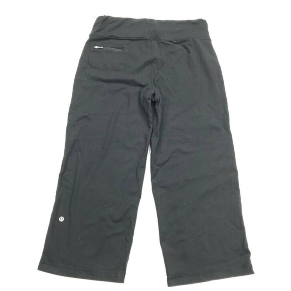 Lululemon‎ Solid Black Cropped Pants Stretch - image 1